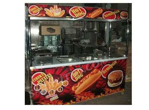 ubukta patates + hot dog + hamburger  stand - Seyyar Stand
