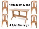 Masa Sandalye / 140x80cm Plastik Masa Sandalye Tak�m�