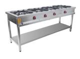 End�striyel mutfak ocaklar� 4 G�zl� S�ral� Taban Rafl� Oca��