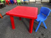 Masa Sandalye / plastik çocuk masası 100 x 100 cm