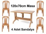 Masa Sandalye / 120x70cm Plastik Masa Sandalye Tak�m�